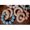 Silicone + Wood Teething Ring